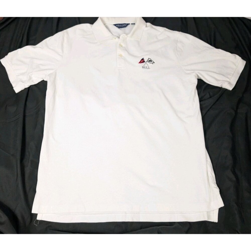 Golf Polo by Ralph Lauren shirt polo XL men's with BULL yacht flags Madoff style